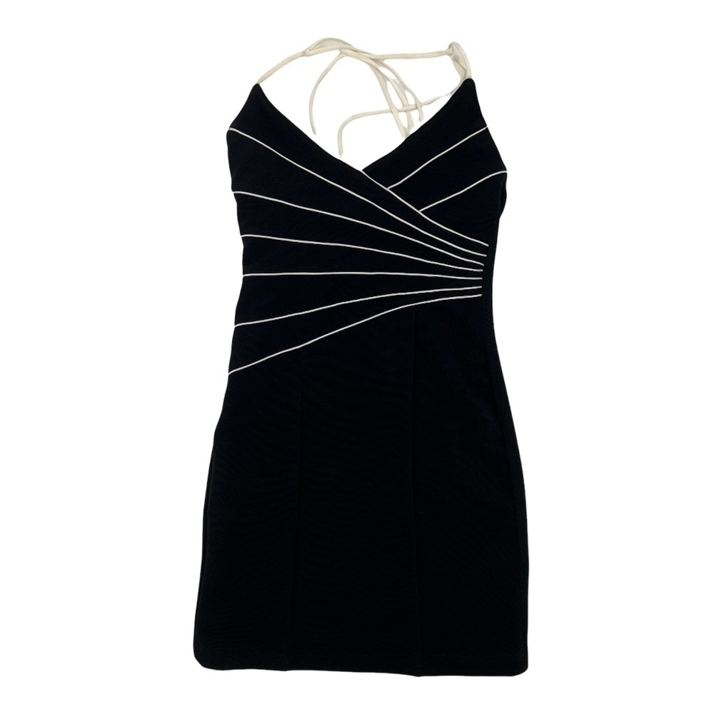 Hugo Buscati Collection Black White Spaghetti Strap Mini Dress Size 6 Women’s